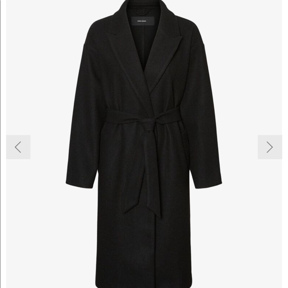 Vero Moda Long Wrap Jacket Size M Black